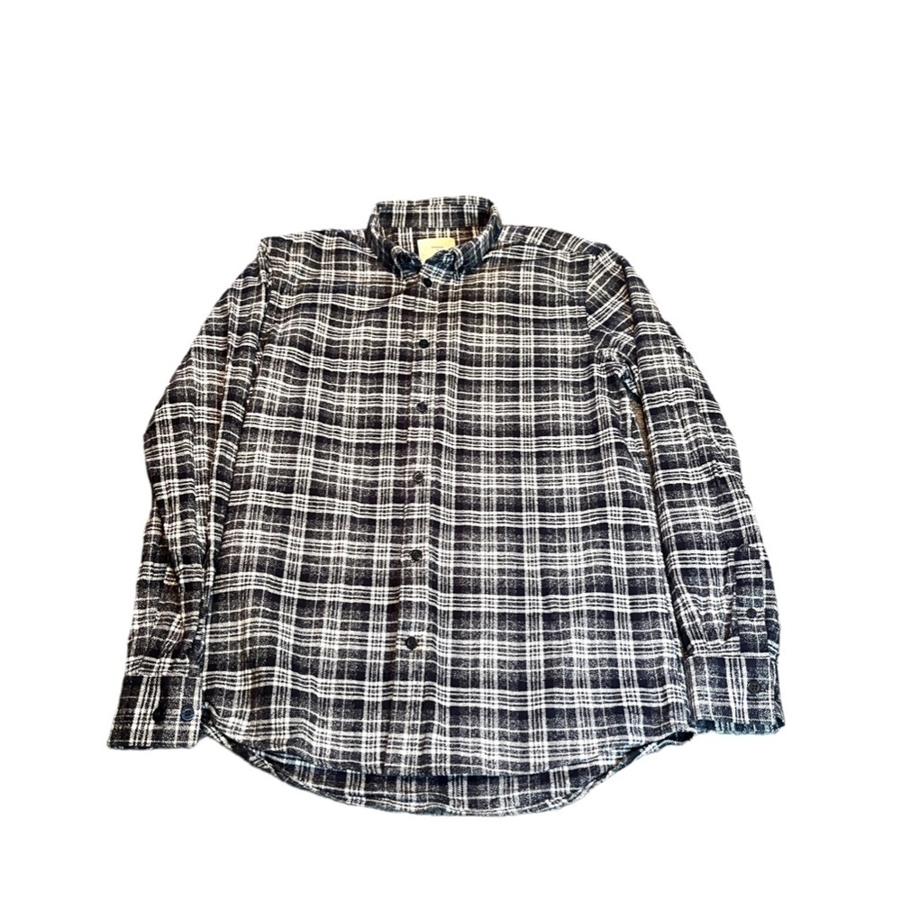 Minimum Walther Long Sleeved Button Down Shirt Navy & White Men's Size Medium